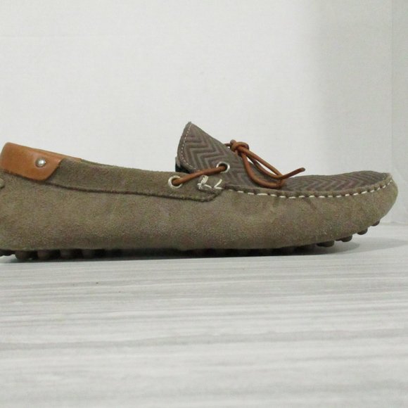 MIKE KONO TAUPE SUEDE DRIVING MOCS/LOAFER - Picture 2 of 9